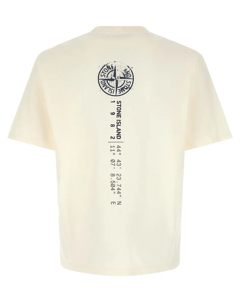 Stone Island Compass Rose Logo T-Shirt — Beige Beige