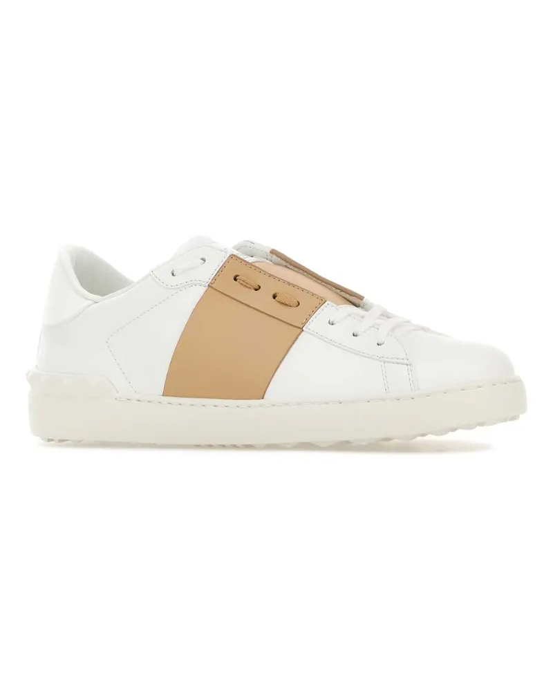 Valentino Garavani Men's Open Sneaker White Calf Leather White