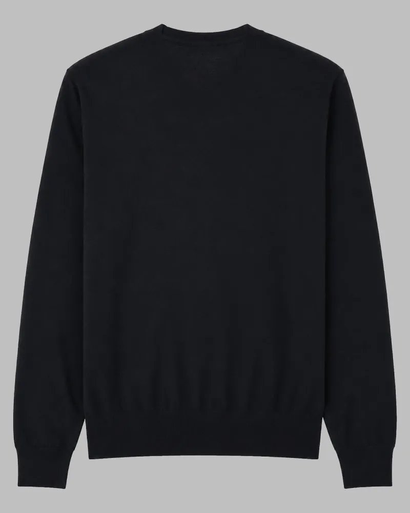 Tom Ford Men's V-Neck Wool Jumper Black Jumpers Sweater Black
