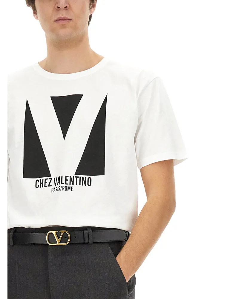 Valentino Garavani Logo Print T-Shirt — White White