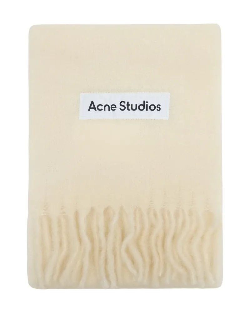 Acne Studios Unisex Fn Ux Scar000467 Scarf -  Wool White Accessories White