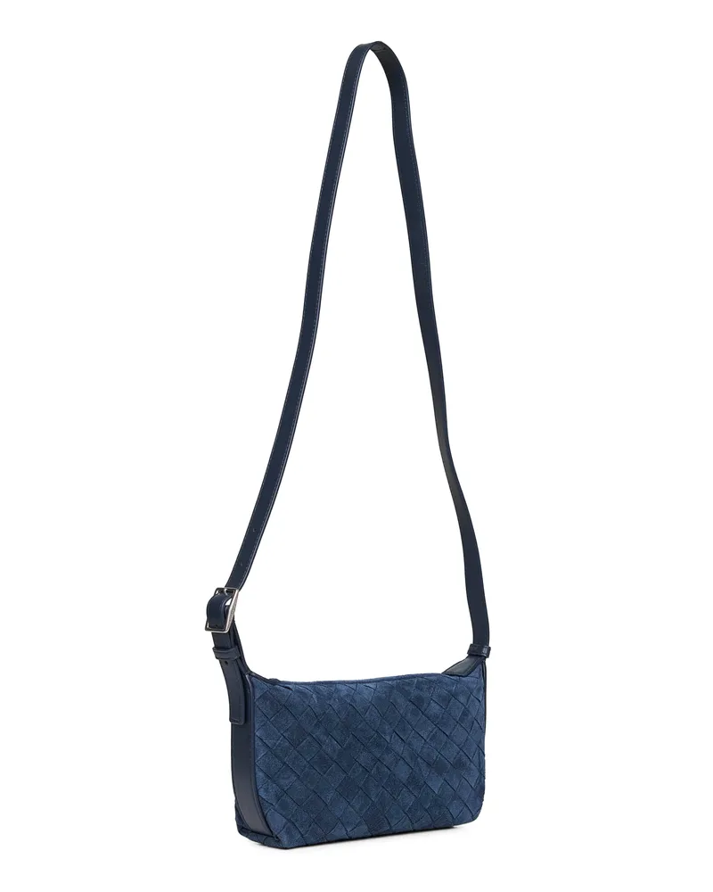 Bottega Veneta Men's Neptune Traveler Phone Pouch Bag Blue Calf Leather Wallets & Cardholders Blue