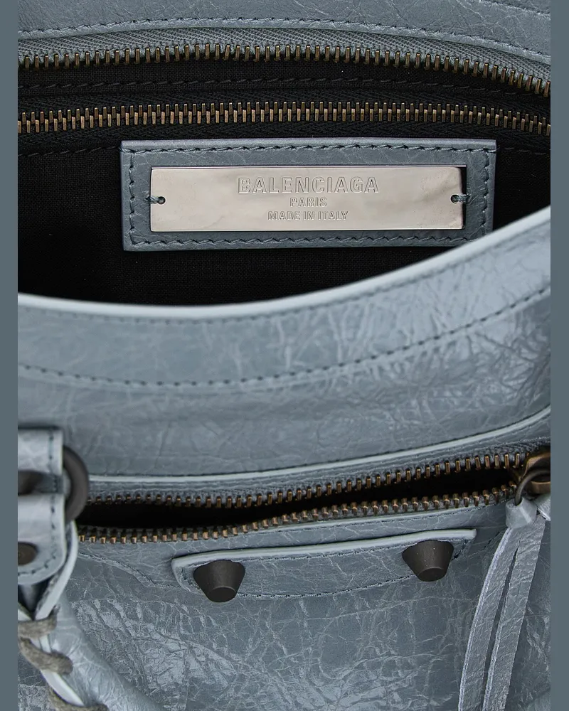 Balenciaga Lambskin Leather Shoulder Bag — Grey Grey