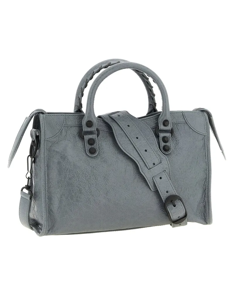 Balenciaga Lambskin Leather Shoulder Bag — Grey Grey
