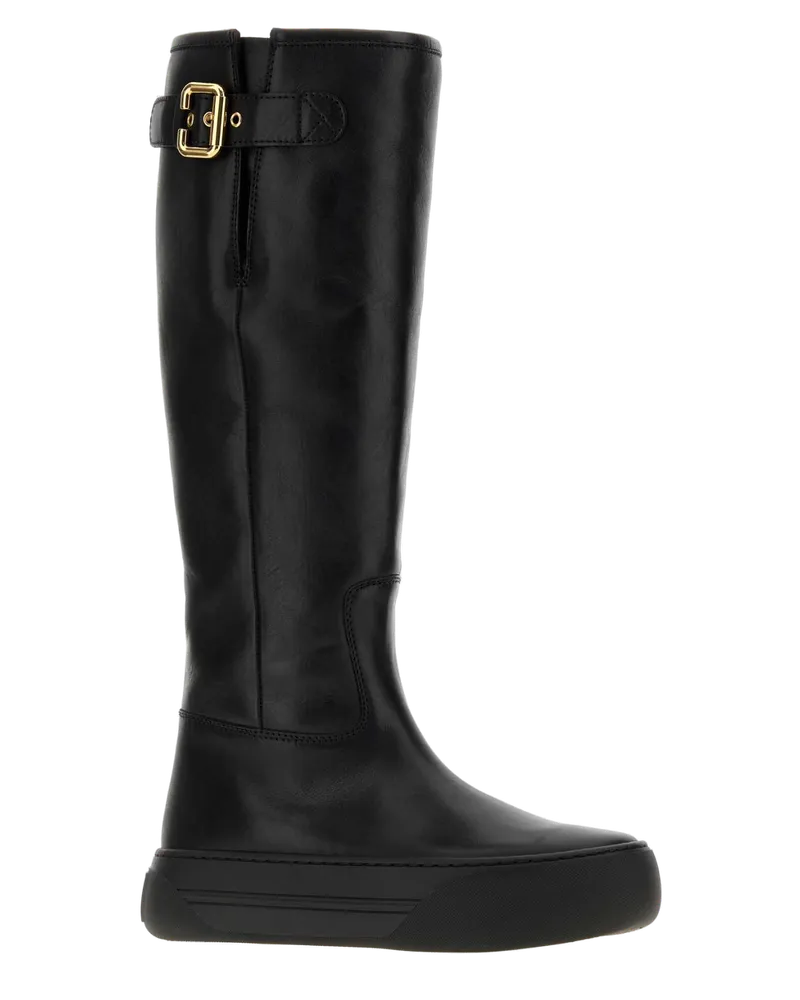 Chloé Women's Black Leather Delia Boots Stivali Black