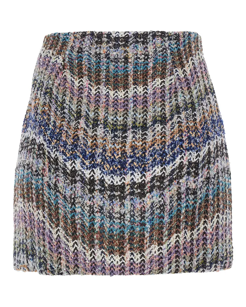 Missoni Women's Mini Skirt With Multicolour Zigzag Motif Polyamide Multicolor