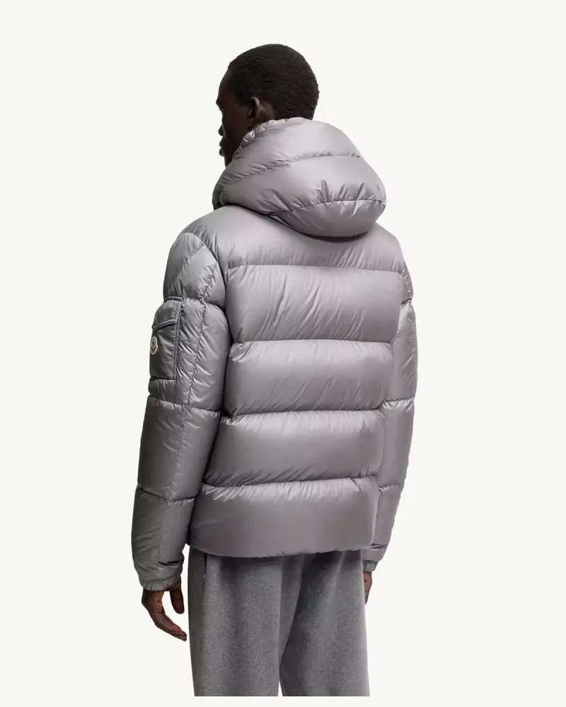 Moncler Quilted Puffer Down Jacket — Beige Beige
