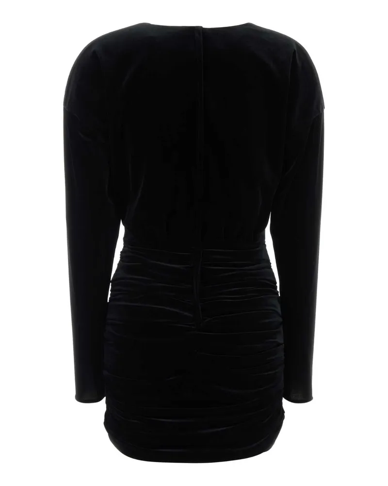 Dolce & Gabbana Women's Drappeggio Dress Black Polyester Rubber Black
