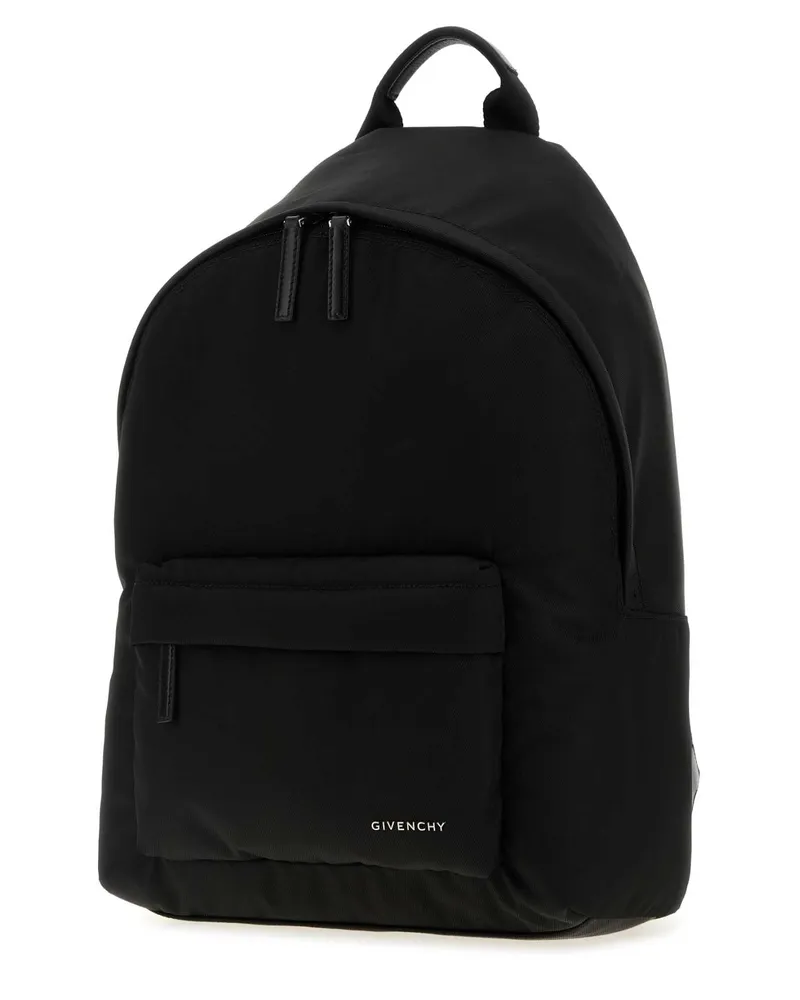 Givenchy Men's Blak Canvas Backpack Black Zaini Black