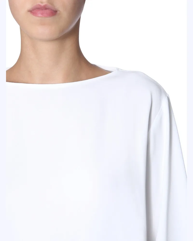Alberta Ferretti Oversize Fit Acetate Blouse — White White