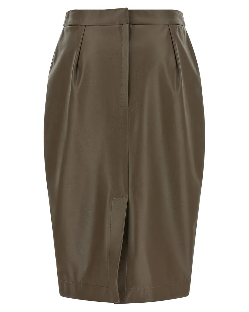 Stella McCartney Women's Brown Polyester Midi Skirt Brown