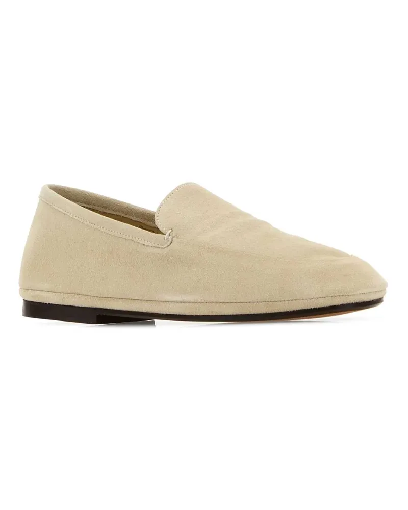 Christophe Lemaire Women's Sand Suede Loafers Lightclay Mocassini Beige