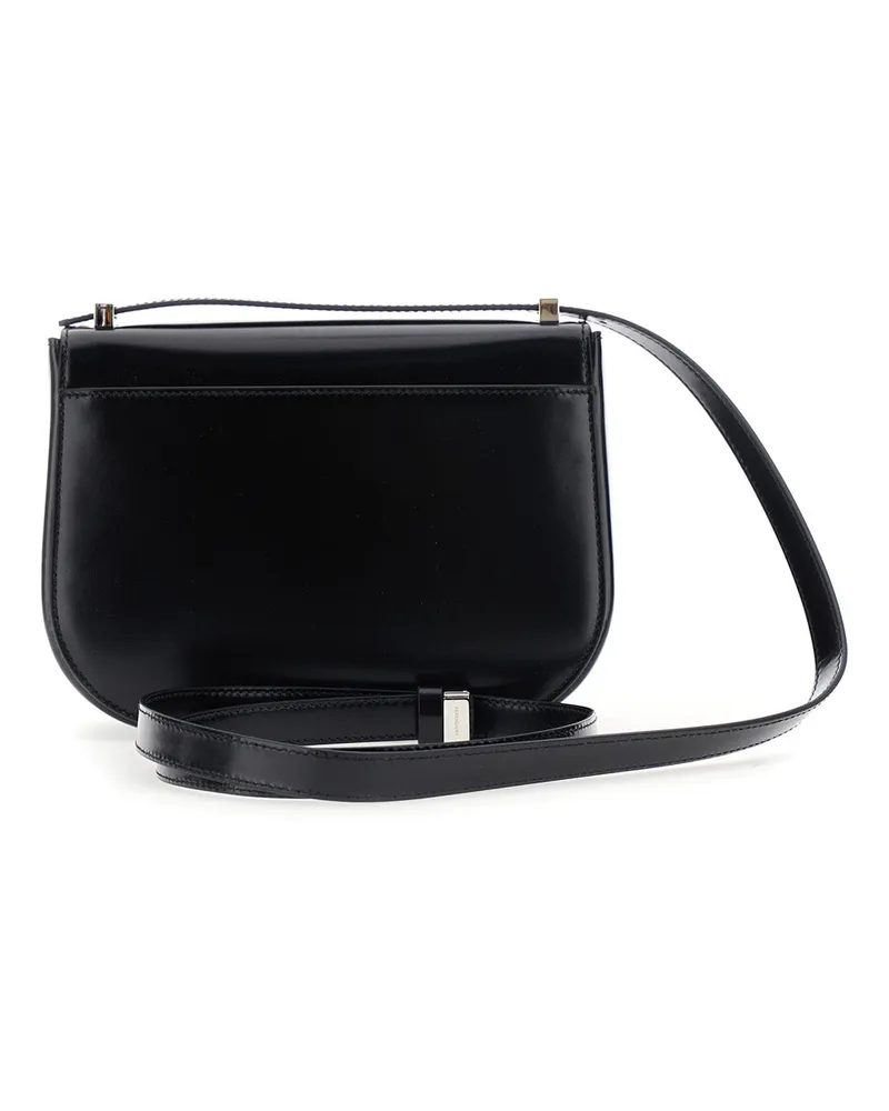 Ferragamo Women's Crossbody Bag Gancini Leather Black Calf Shoulder Black