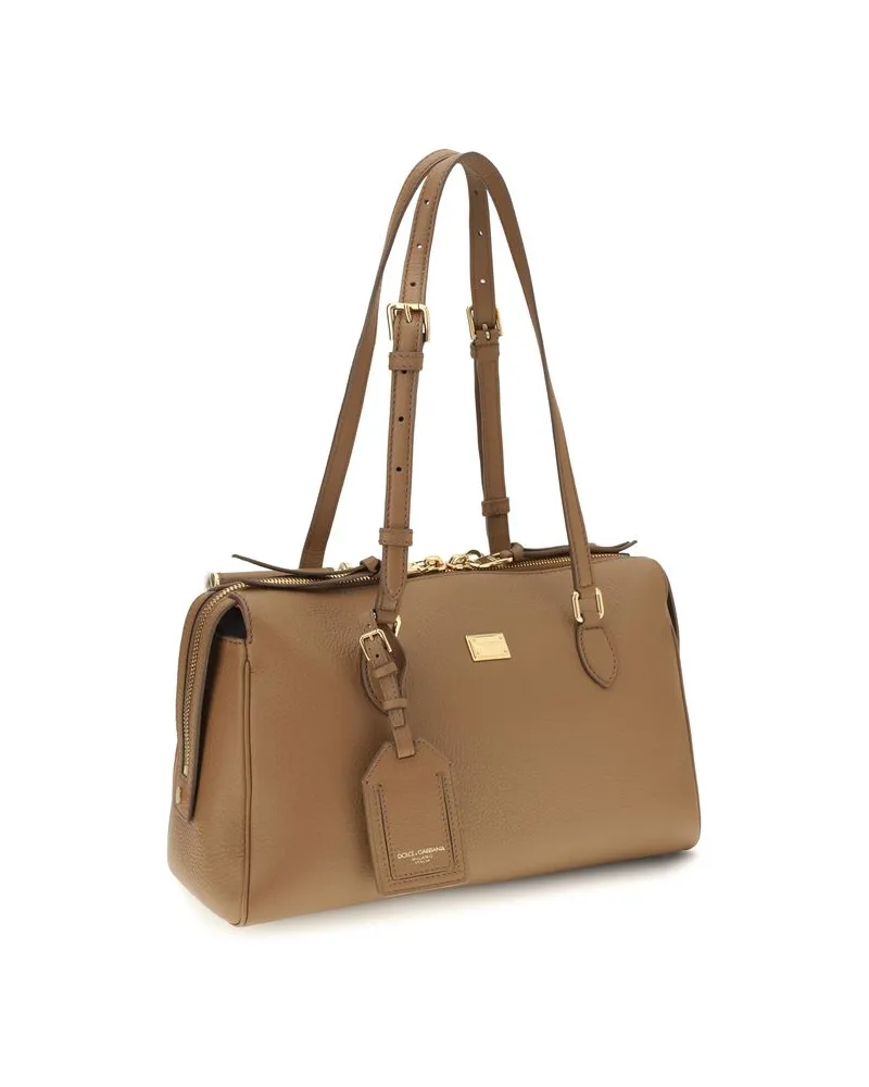 Dolce & Gabbana Women's Beige Calf Leather Bos Taurus Wallet Beige