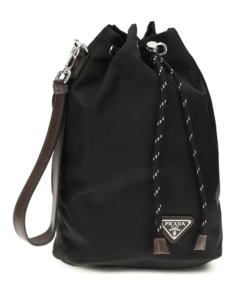 Prada Men's Speedrock Re-Nylon Bucket Bag Nero Recycled Polyamide Beauty Cases Black
