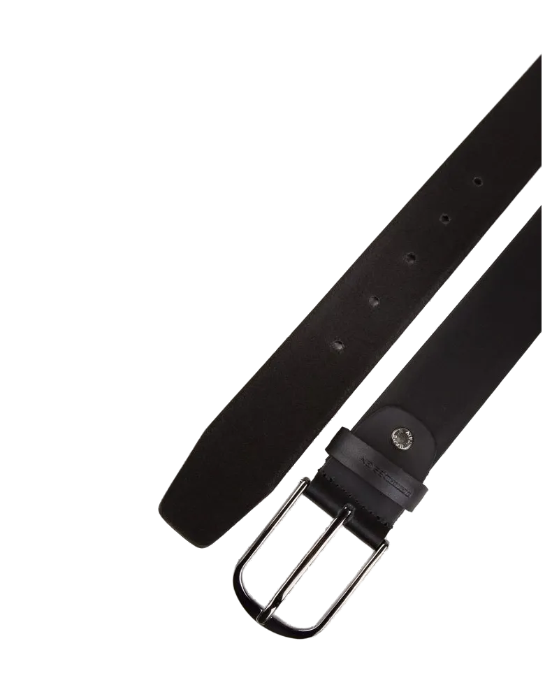 MOMO DESIGN Men's Belt Black Genuine Leather Accessories Black