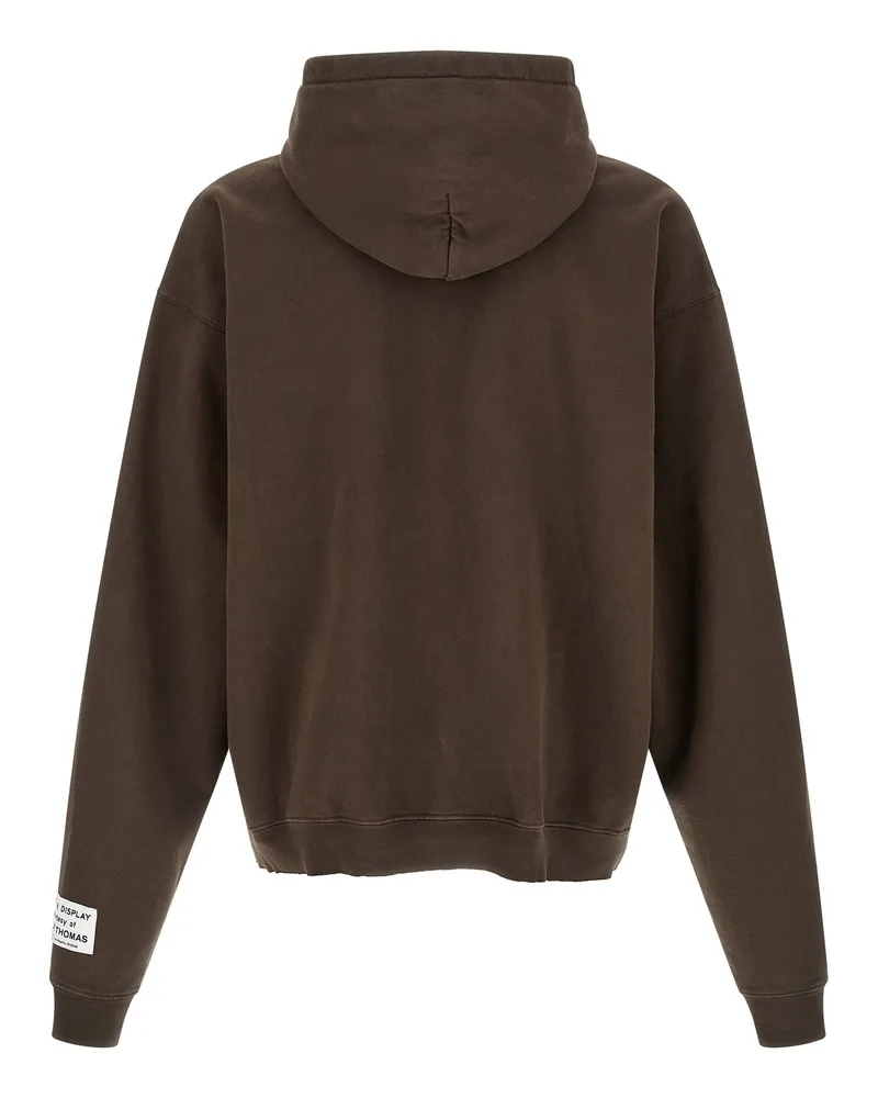 GALLERY DEPT. Hand-Painted Logo Cotton Hoodie — Brown Brown
