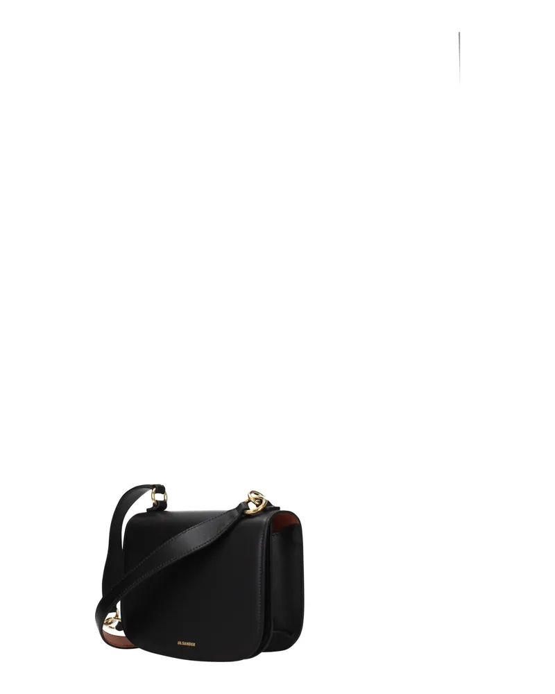 Jil Sander Women's Black Leather Handbag Bag Black