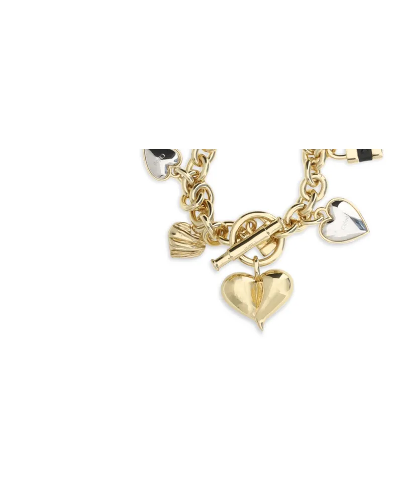 Chloé Women's Bracelet Heart Gold-Palladium-Black Brass Bracelets Gold/palladium/black Gold