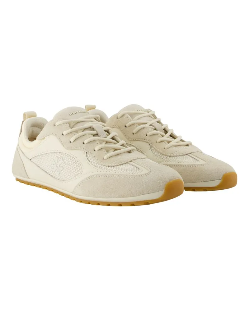 Tory Burch Women's Field Sneakers -  Leather Beige Calfskin Shoes Flat-Shoes Beige