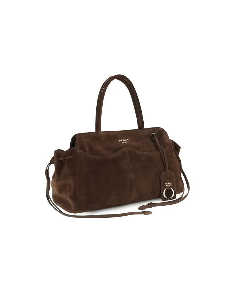 Prada Carry Shoulder Bag — Brown Brown