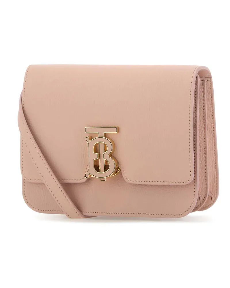 Burberry Women's Tb Logo Leather Crossbody Bag Pink Calf Pink
