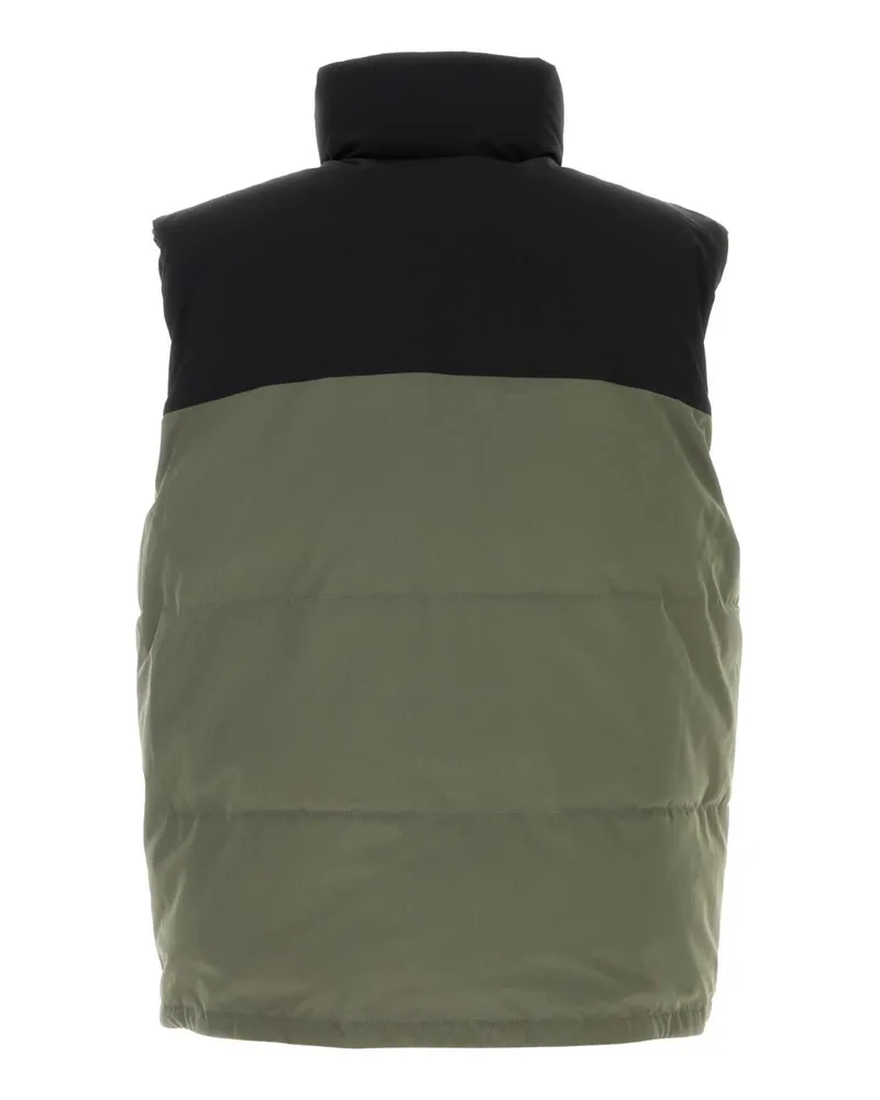 A.P.C. Men's Two-Tone Stretch Polyester Doudoune Padded Jacket Kaki Giubbini Green