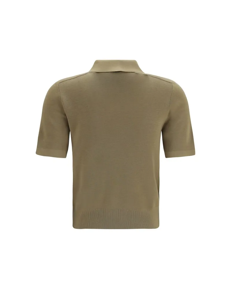 Burberry Women's Bicolor Wool Oves Aries Shirt Beige