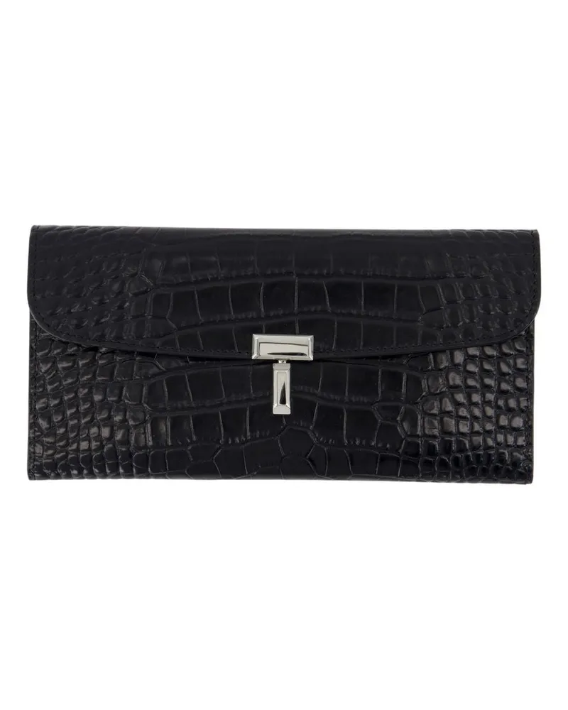 Totême Women's T-Lock Coin Purse -  Leather Black Exotic_leather Accessories Wallets Black
