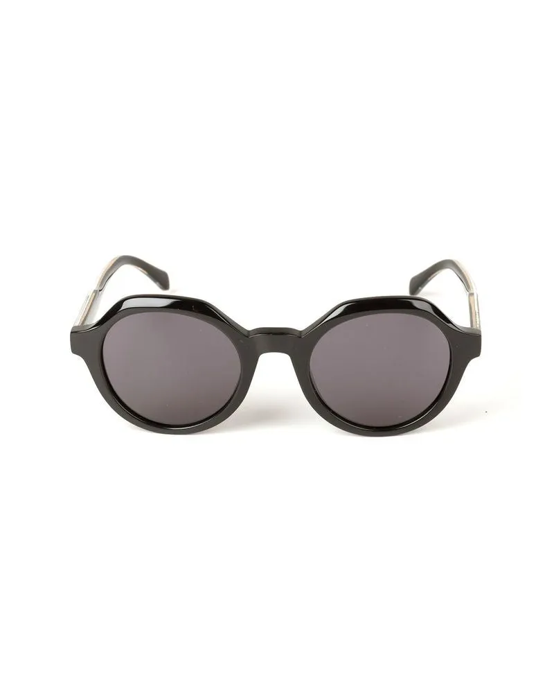 Zadig & Voltaire SZV453 Round Acetate Sunglasses — Black Black