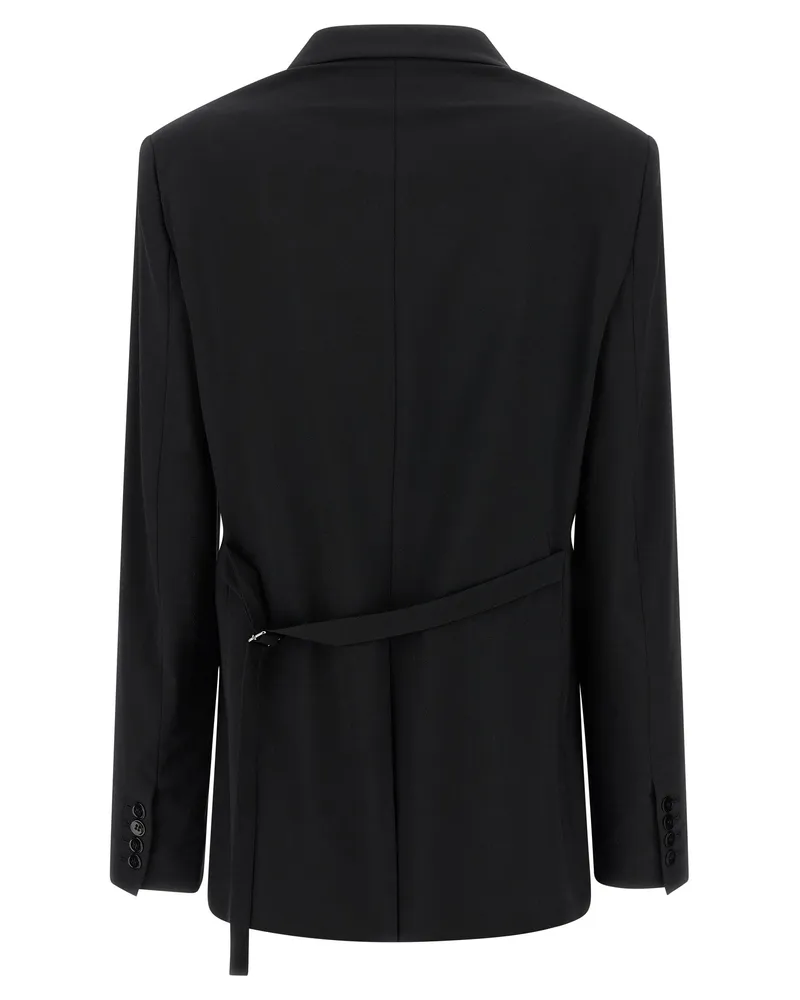 Nensi Dojaka Women's Black Virgin Wool Blazer Clothing Black