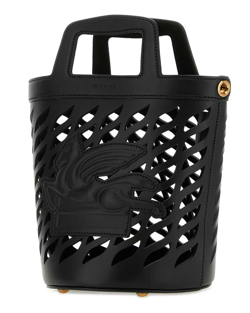 Etro Women's Black Leather Coffa Bucket Bag 1 Borse A Secchiello Black