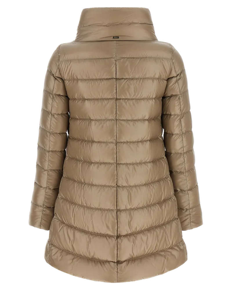 Herno Women's Beige Polyamide Full-Length Jacket Clothing Beige