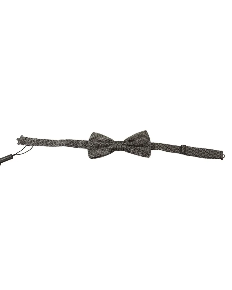 Dolce & Gabbana Men's Multicolor Patterned Adjustable Neck Papillon Bow Tie Silk Multicolor