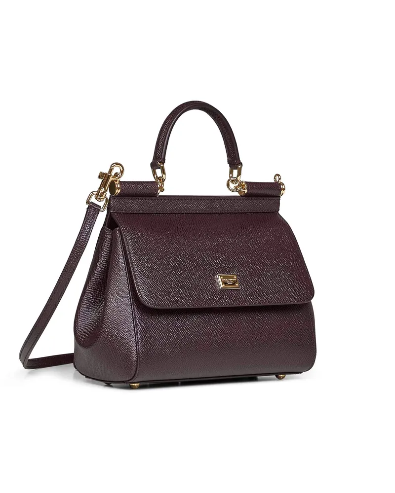 Dolce & Gabbana Sicily Top Handle Bag — Bordeaux Bordeaux