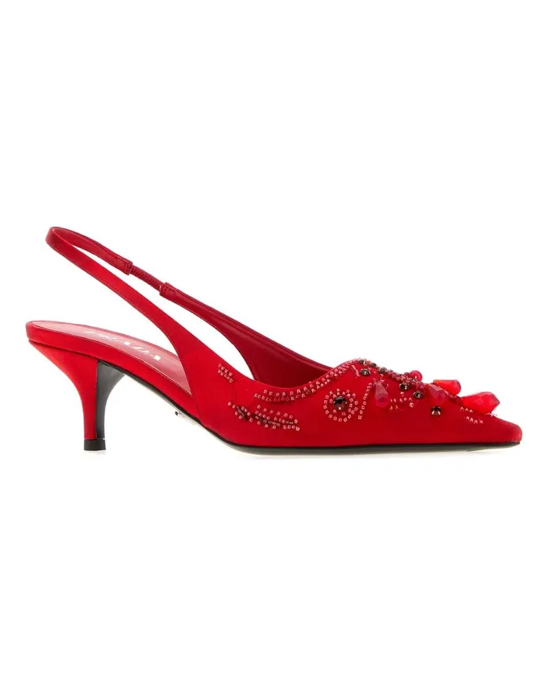 Prada Décolleté Slingback Heel — Red Red