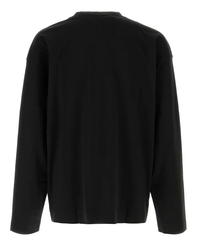 Dries van Noten Men's Black Cotton Oversize Hegland T-Shirt Exterior Exterior: T-shirts And Polos Black