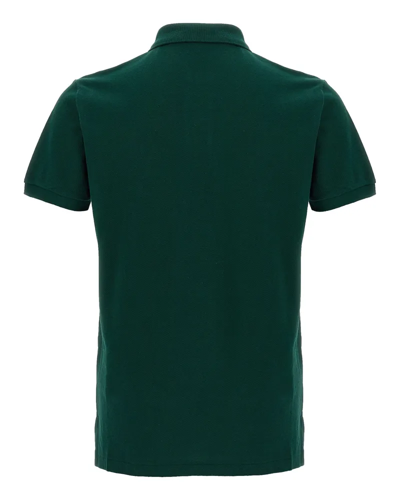 Ralph Lauren Logo-Embroidered Piqué Polo — Green Green