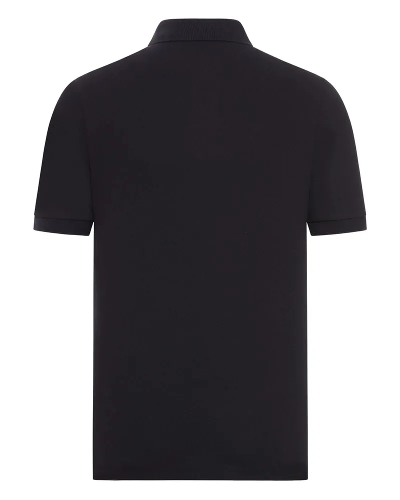 Stone Island Logo-Patch Polo — Black Black
