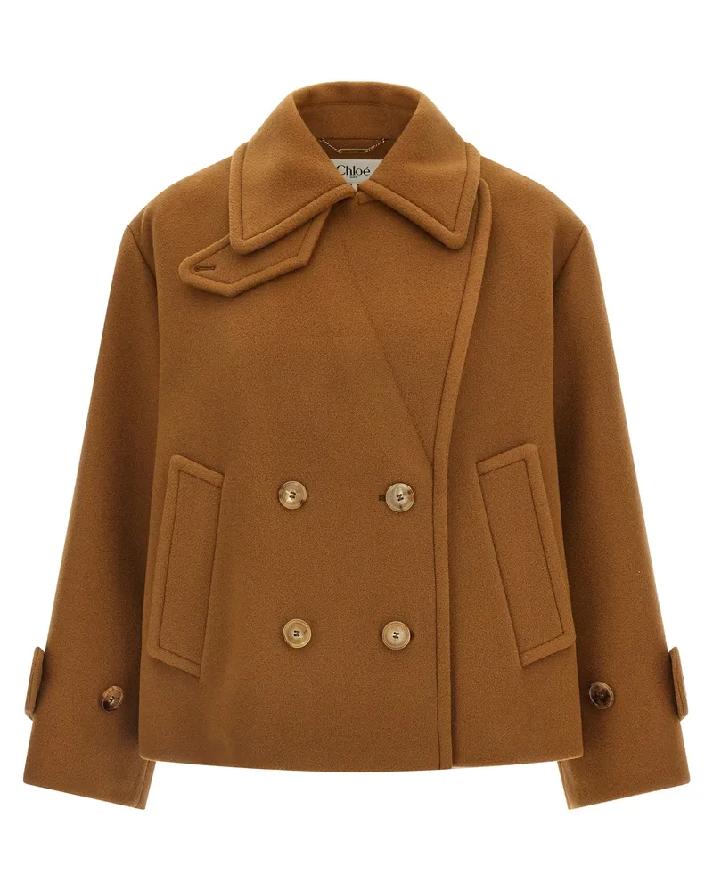 Chloé Wool Coat — Camel Camel