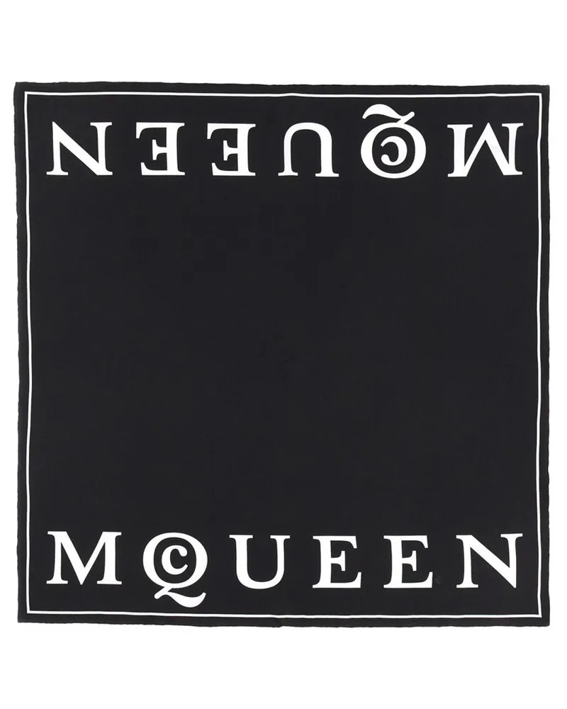 Alexander McQueen Silk Scarf — Black Black
