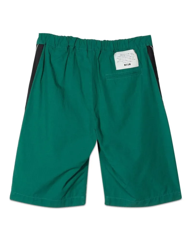MSGM Cotton Bermuda Shorts — Green Green