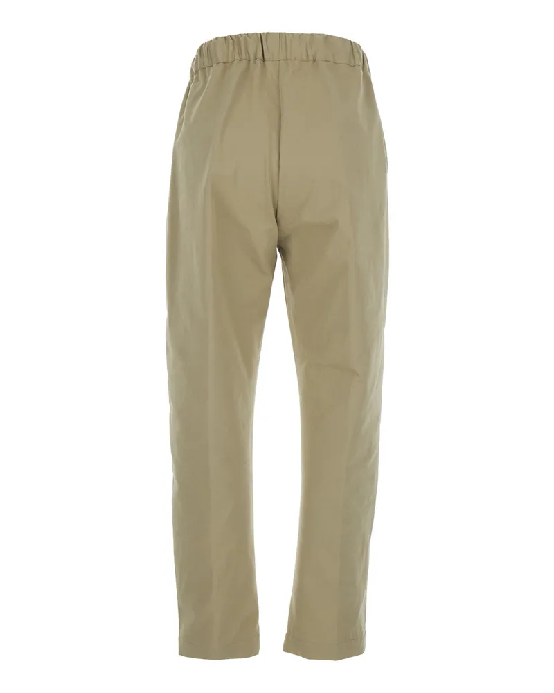 Semicouture Women's Pants, Beige Cotton Trousers Beige