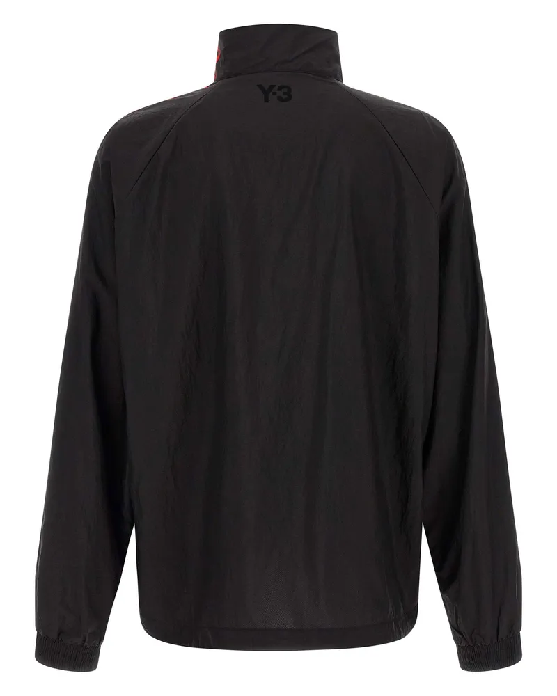 Y-3 Gradient Stripe Technical Taffeta Sweatshirt — Black Black