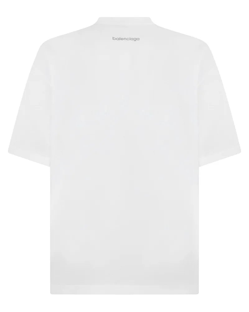 Balenciaga Men's T-Shirt White Cotton T-Shirts And Polos White