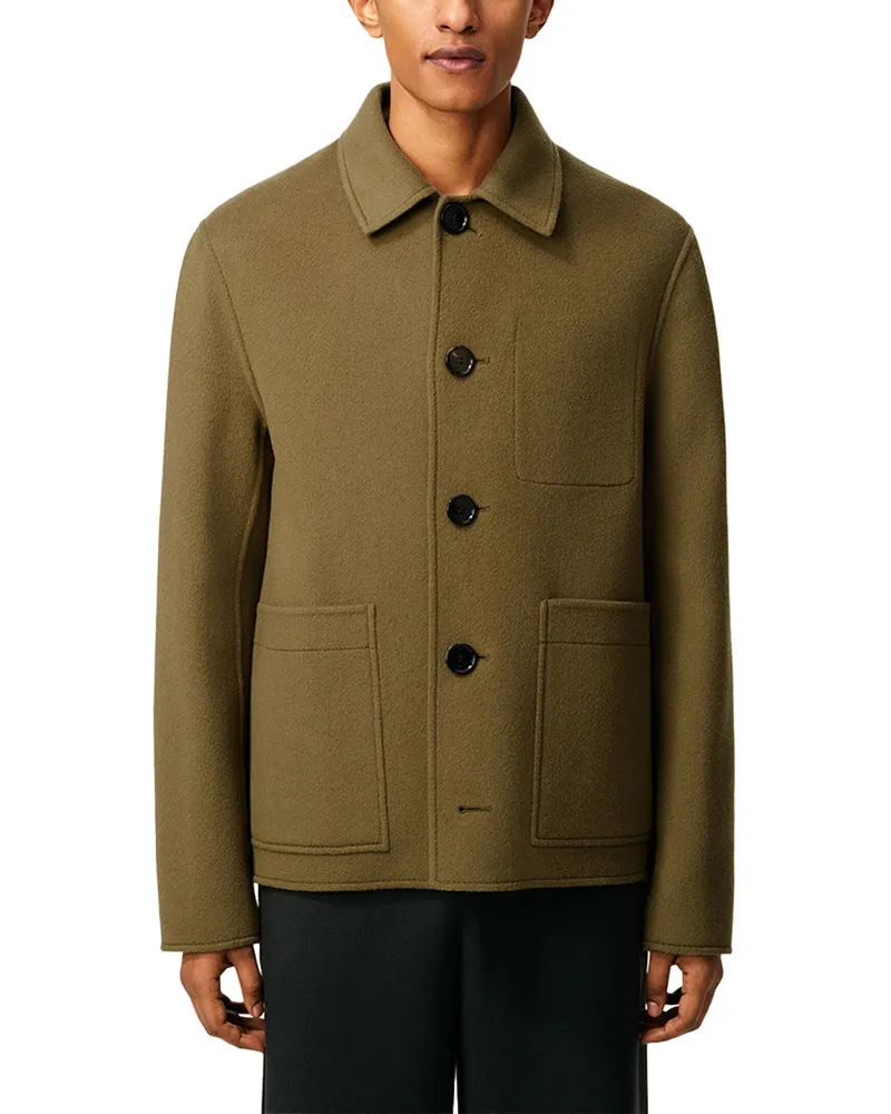 AMI Paris Wool Boxy Jacket — Bronze Bronze