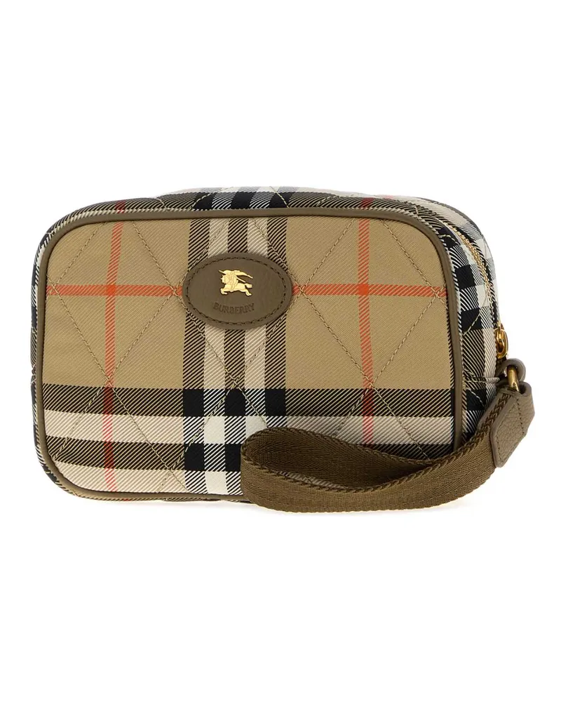 Burberry Horseshoe Pouch — Beige Beige