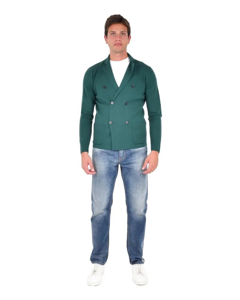 Drumohr  Men's Blazer Green Merino Wool Jacket Green