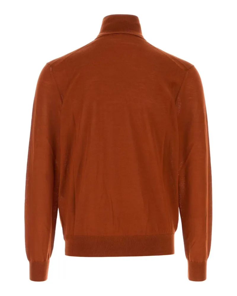 Saint Laurent 821739y76gm 6160 Brique Exterior: Wool Maglie Sweater Orange