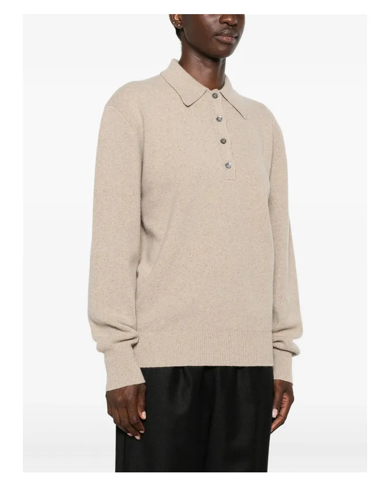 Róhe Stome Polo Sweater — Beige Beige
